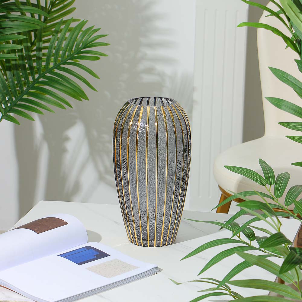 Ваза декоративная стеклянная, 16x30 см, арт.06.07-38, арт.№ 502-884