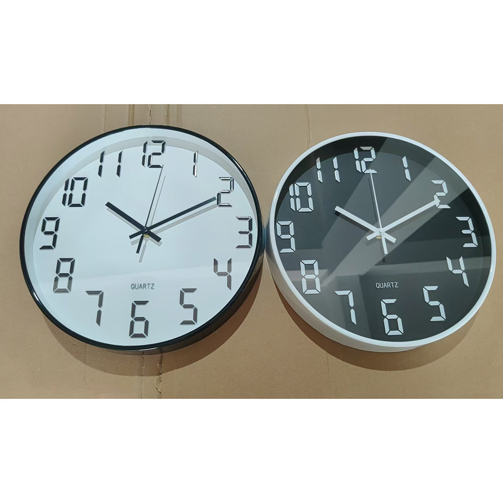 Часы настенные "Цифра" d-30см, пластик, 2 цвета 1xAA, LADECOR CHRONO, арт.№ 581-403