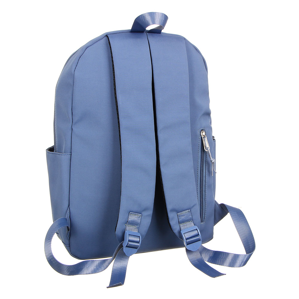 Рюкзак подростковый 42x29x12см, 1 отд., 4 карм., радужные вставки, светоотр.печать, клапан, синий,ПЭ, арт.№ 254-571