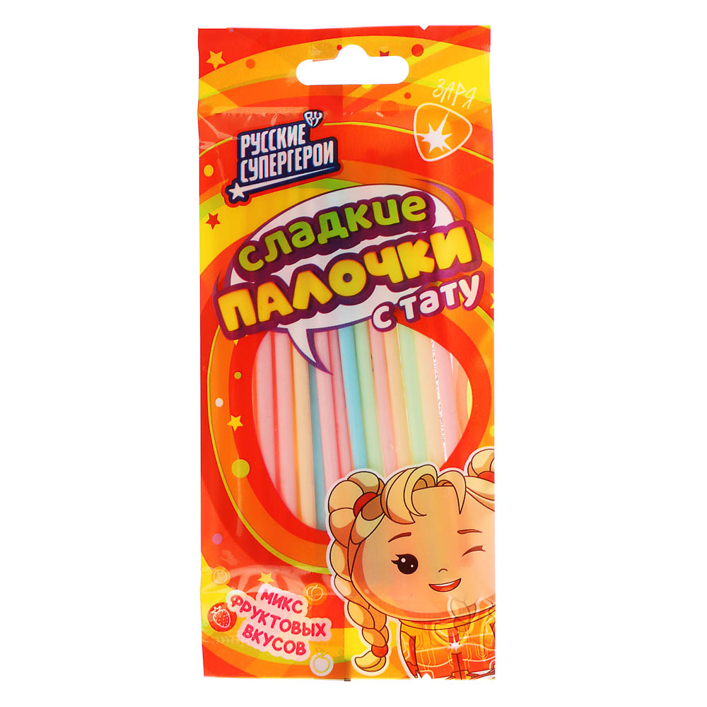 BY Русские Супергерои Сладкие палочки с тату 20 гр., арт.№ 347-206