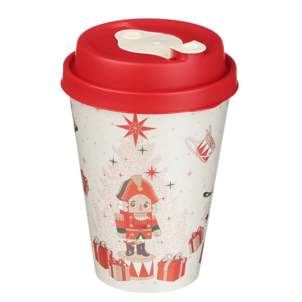 Щелкунчик Стакан с крышкой и клапаном 420мл, пластик, арт.№ 861-514