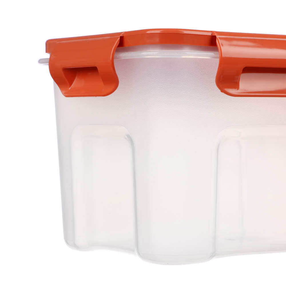 Контейнер для продуктов прямоугольный с защелками 1,1л, Цветы, пластик, арт.№ 861-430