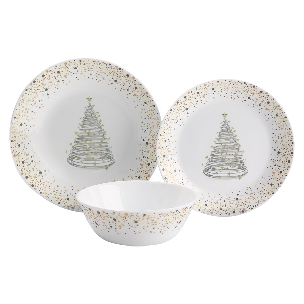 MILLIMI Елочка Тарелка подстановочная 25см, опаловое стекло, арт.№ 820-654