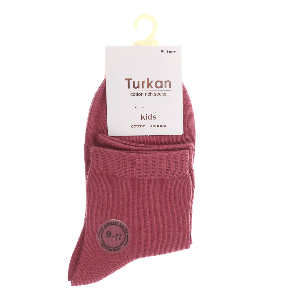 Носки детские, бесшовные, тм Turkan, 9-11 лет, 90%хлопок, 8% п/а, 2%лайкра,цвета в ас-те, R0626, арт.№ 019-577