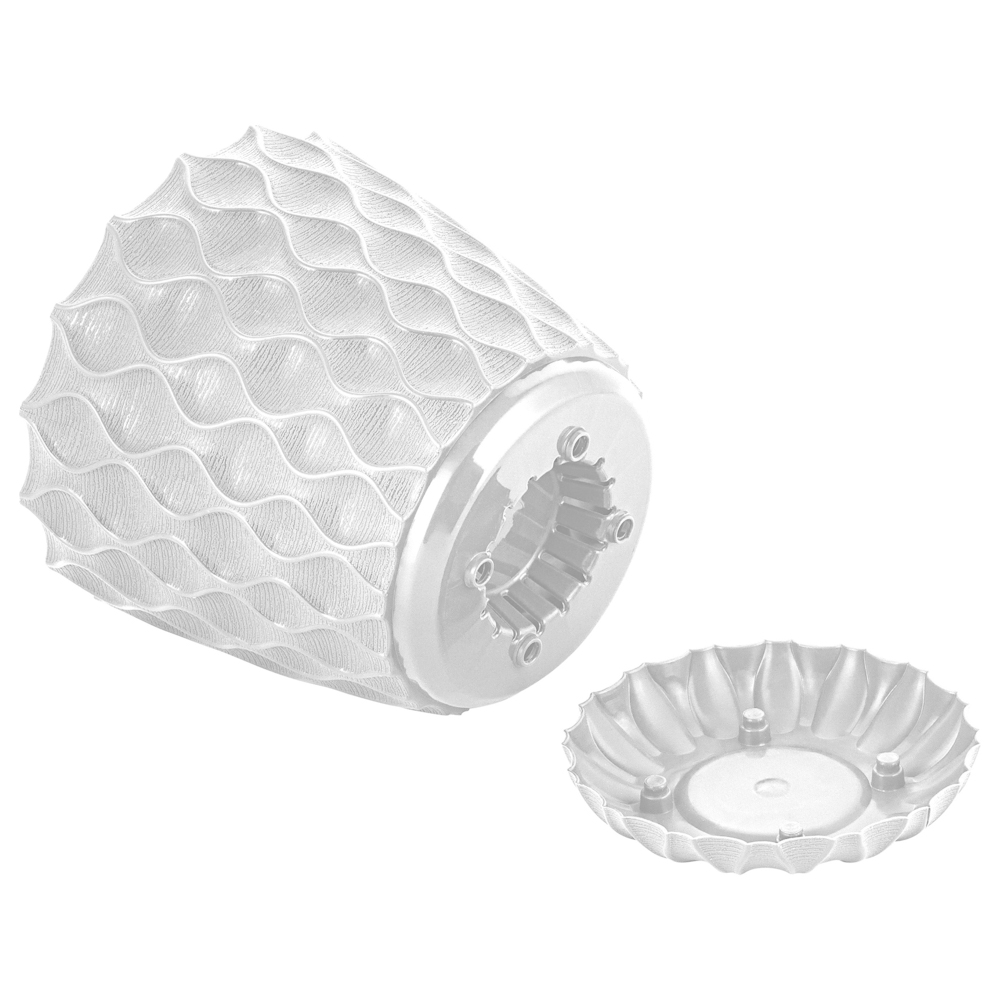 Горшок для цветов с поддоном "Wave", 2.5 л, d=17.5 см, микс цветов, арт.№ 164-413