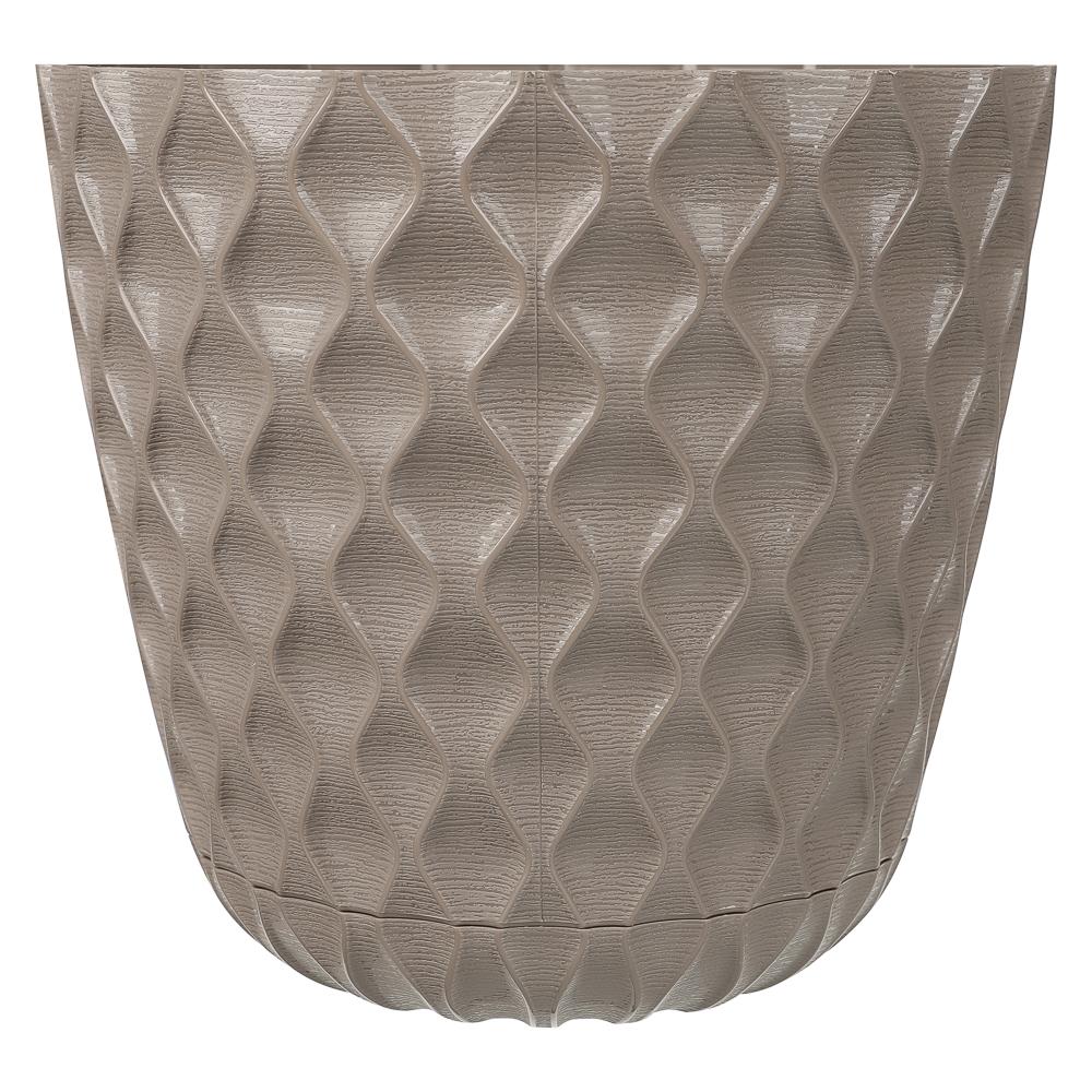 Горшок для цветов с поддоном "Wave", 2.5 л, d=17.5 см, микс цветов, арт.№ 164-413