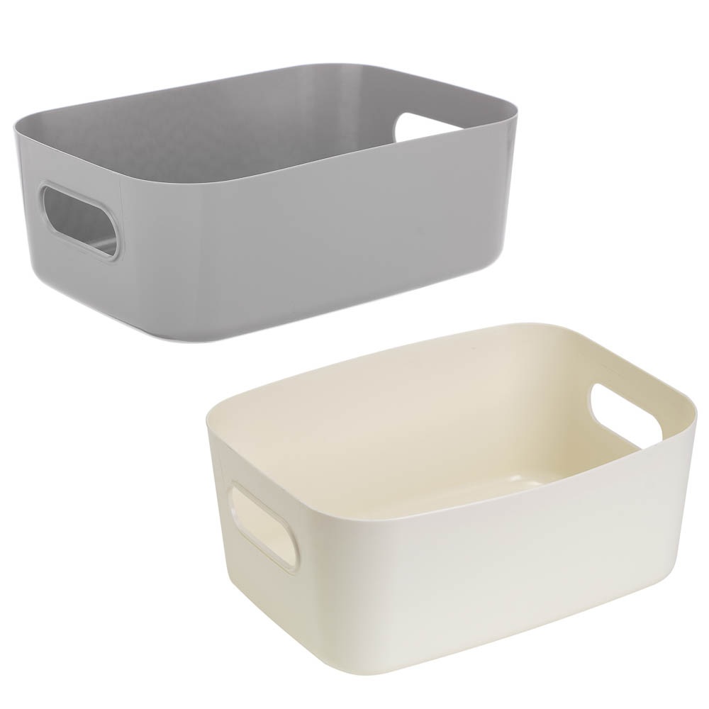 Контейнер для хранения 200х153х72мм полипропилен цвет белый, арт.№ 414-224