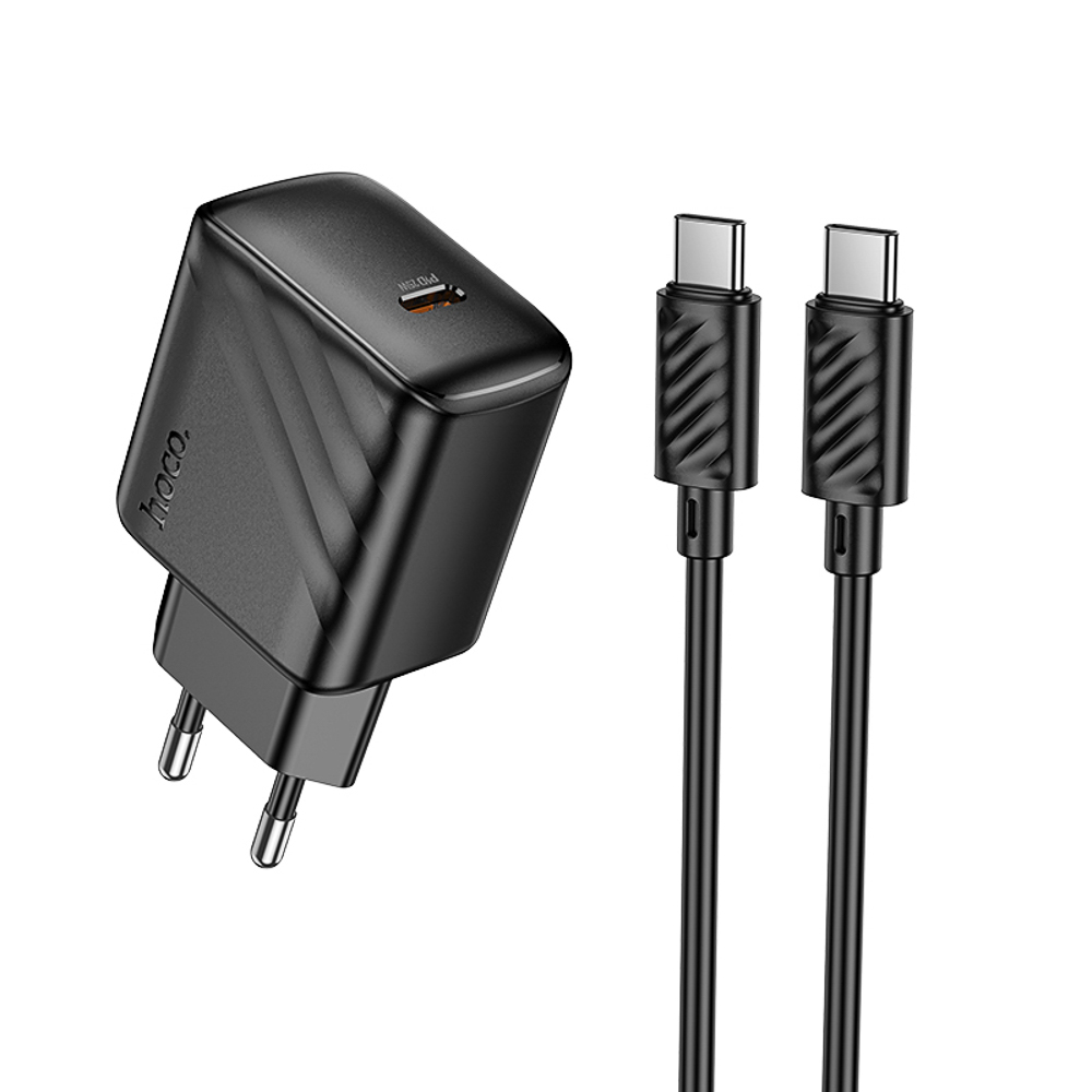 hoco. Зарядное устройство модель CS24A, USB-С 25W + Кабель для зарядки С-C, цвет: черный — купить в МПР hoco. Зарядное устройство модель CS24A, USB-С 25W + Кабель для зарядки С-C, цвет: черный, арт.№ 916-276