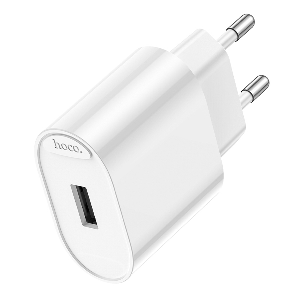 Сетевое зарядное устройство hoco. модель C109A, USB-A 10.5W, цвет: белый, арт.№ 916-277