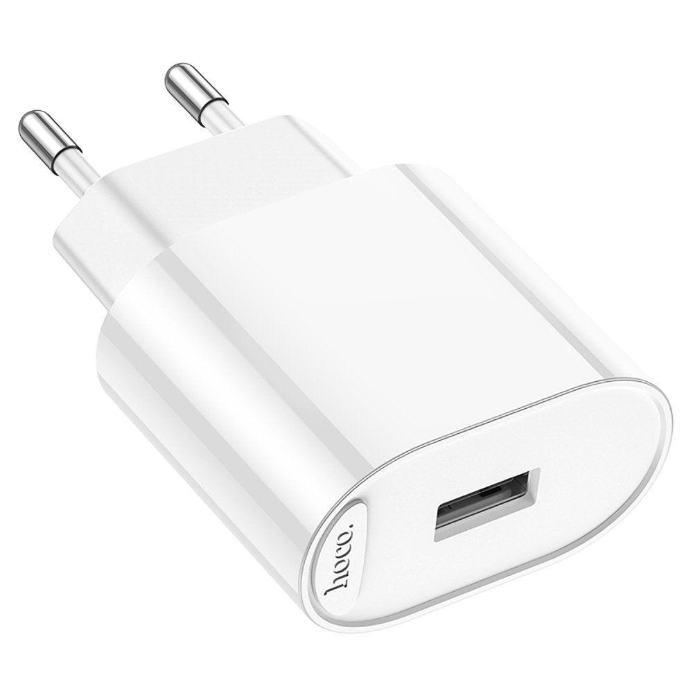 Сетевое зарядное устройство hoco. модель C109A, USB-A 10.5W, цвет: белый, арт.№ 916-277