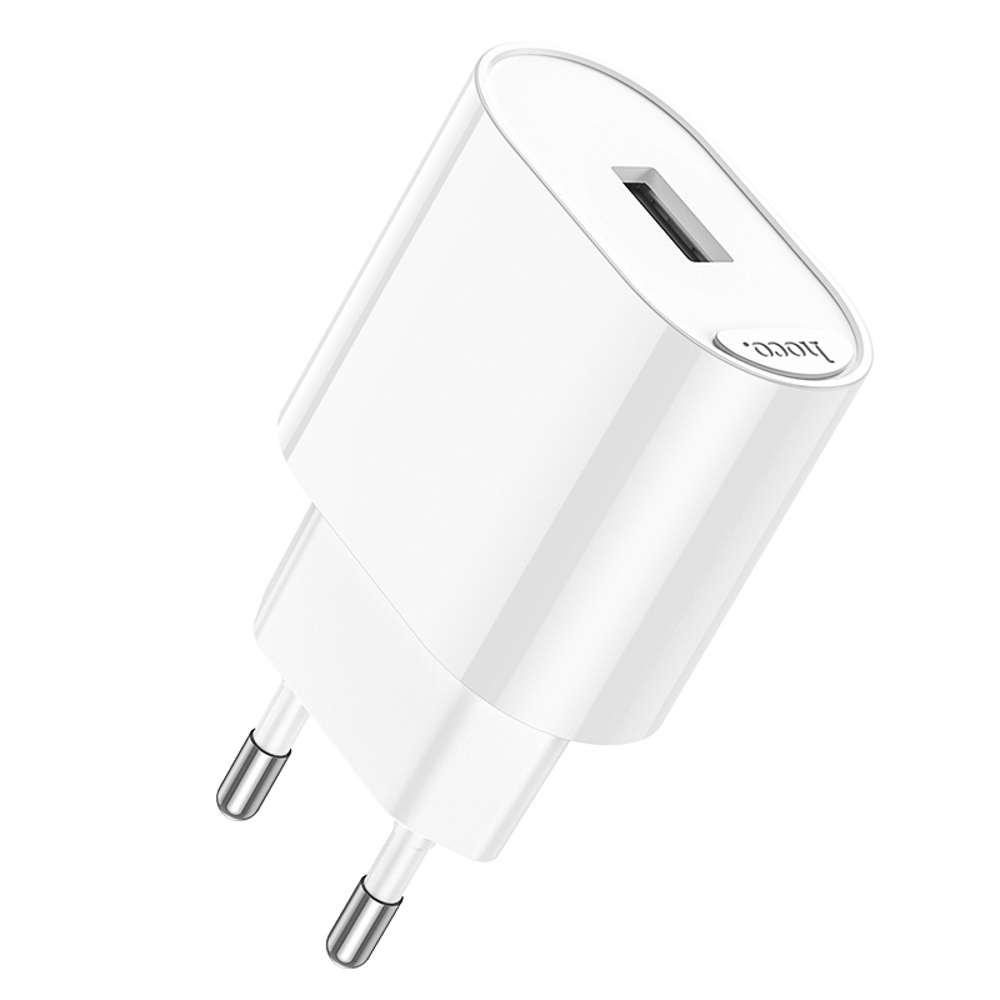 Сетевое зарядное устройство hoco. модель C109A, USB-A 10.5W, цвет: белый, арт.№ 916-277