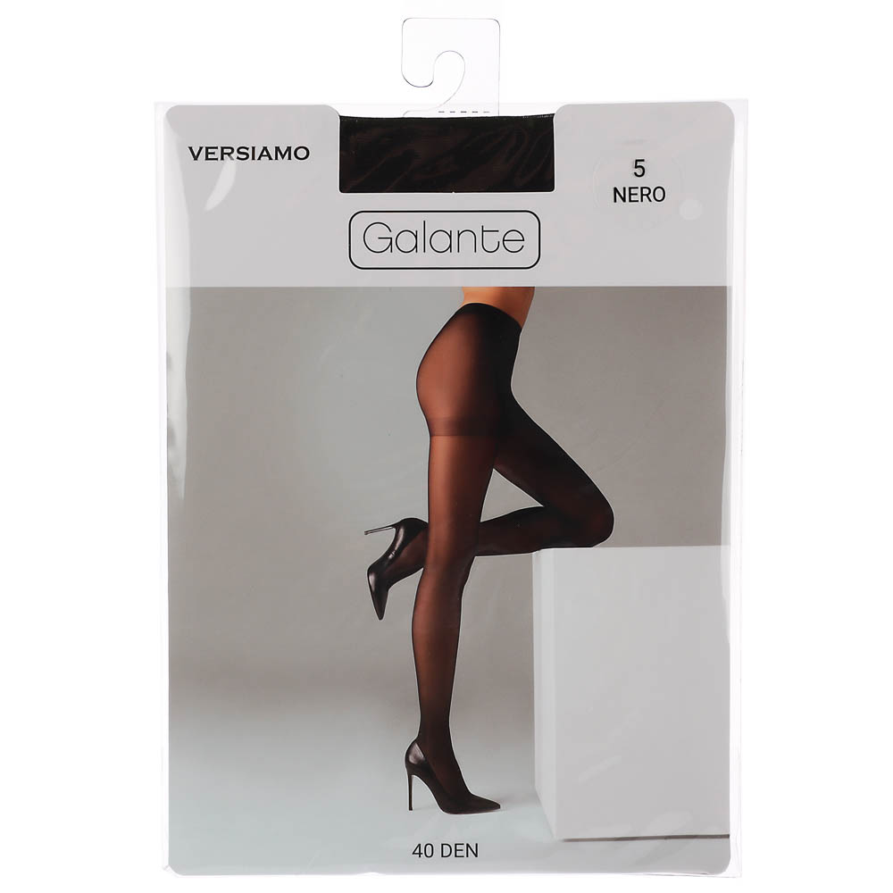GALANTE Versiamo Колготки 40 DEN с шортиками, 85% полиамид, 15% эластан, размер 5, цвет черный, арт.№ 048-108