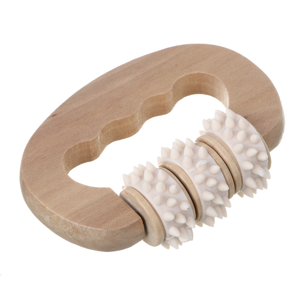 SILAPRO Max Массажный роллер 11х8х3.5см, дерево, PVC, арт.№ 192-110