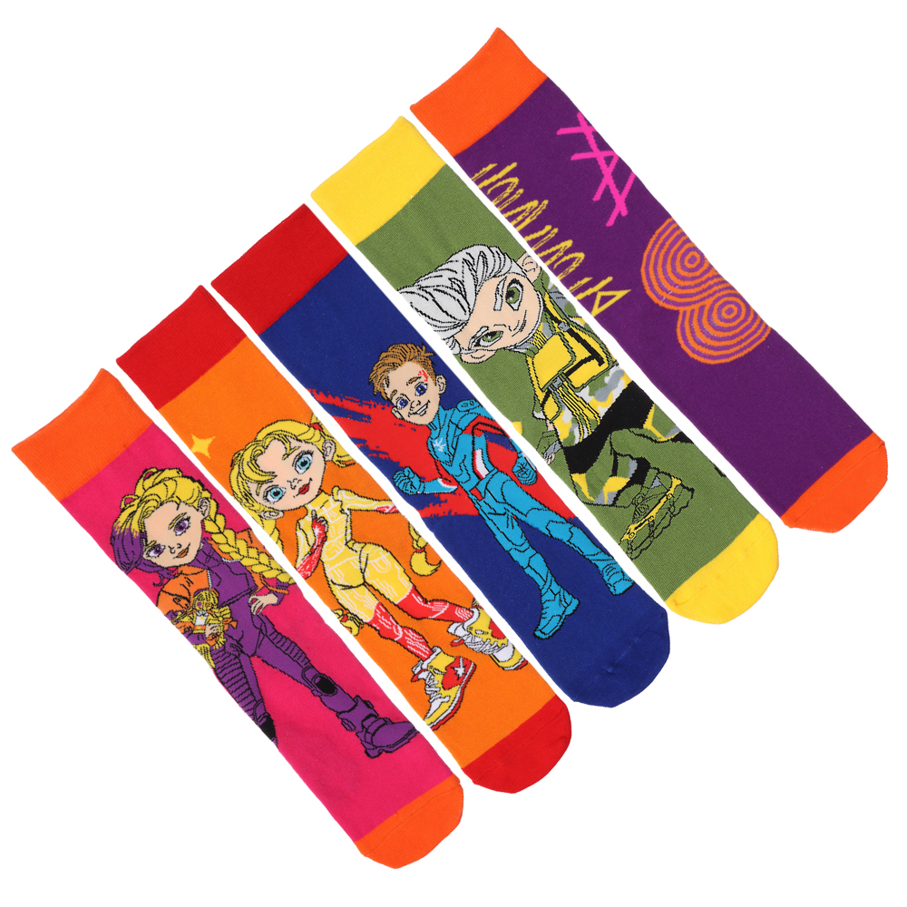 BY Русские Супергерои Носки р.23-25, 65% хлопок, 25% полиэстер, 10% спандекс, разноцветные, #34, арт.№ 019-419