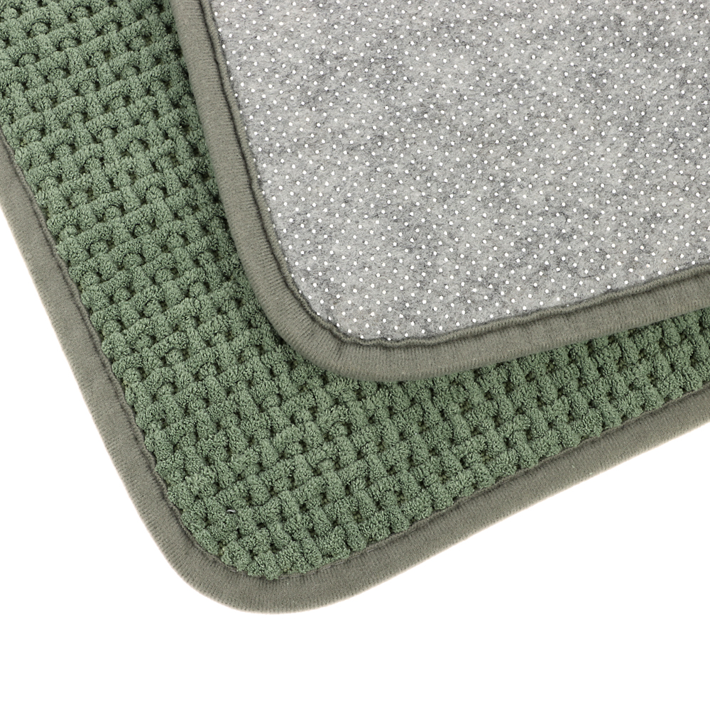 Коврик для ванной 50х80см SLOT, зелёный, полиэстер, SWM-4013-GRN-B, арт.№ 462-815