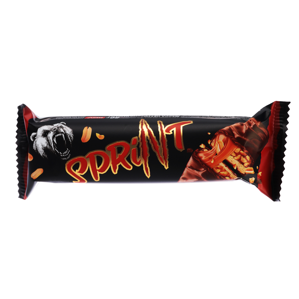 Батончик "Спринт", 50 г с жареным арахисом и мягкой карамелью, арт.№ 347-121