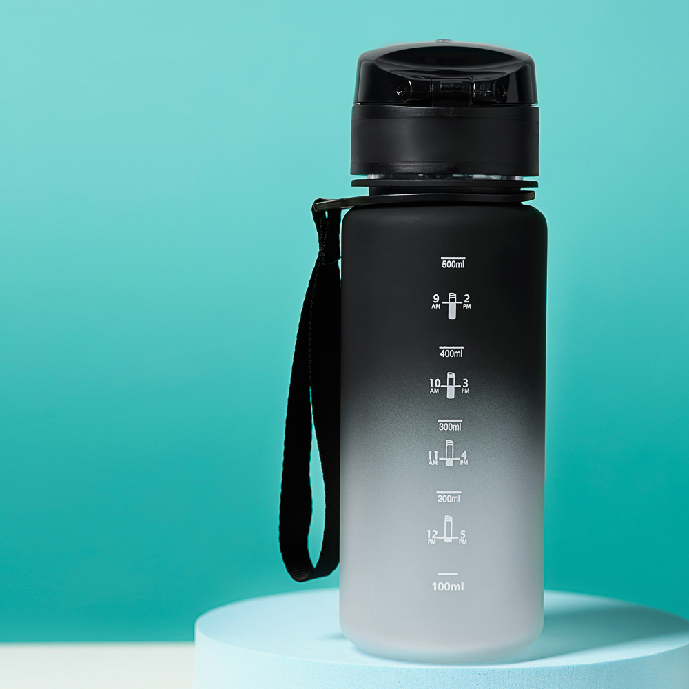 SILAPRO MAX Бутылка спортивная с замком, серая, 550мл, РС, РР, арт.№ 088-054