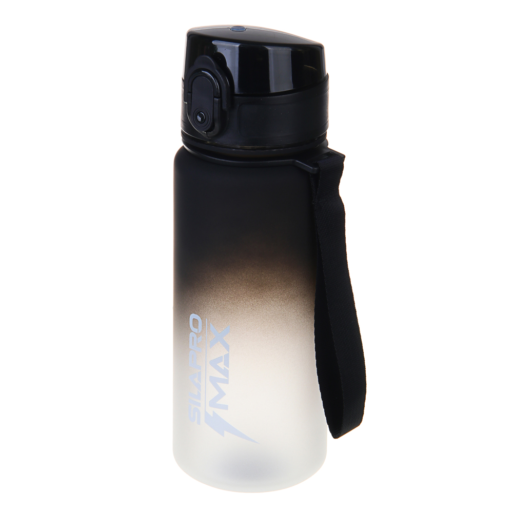 SILAPRO MAX Бутылка спортивная с замком, серая, 550мл, РС, РР, арт.№ 088-054