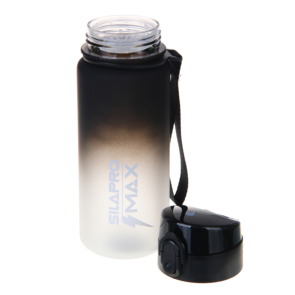 SILAPRO MAX Бутылка спортивная с замком, серая, 550мл, РС, РР, арт.№ 088-054