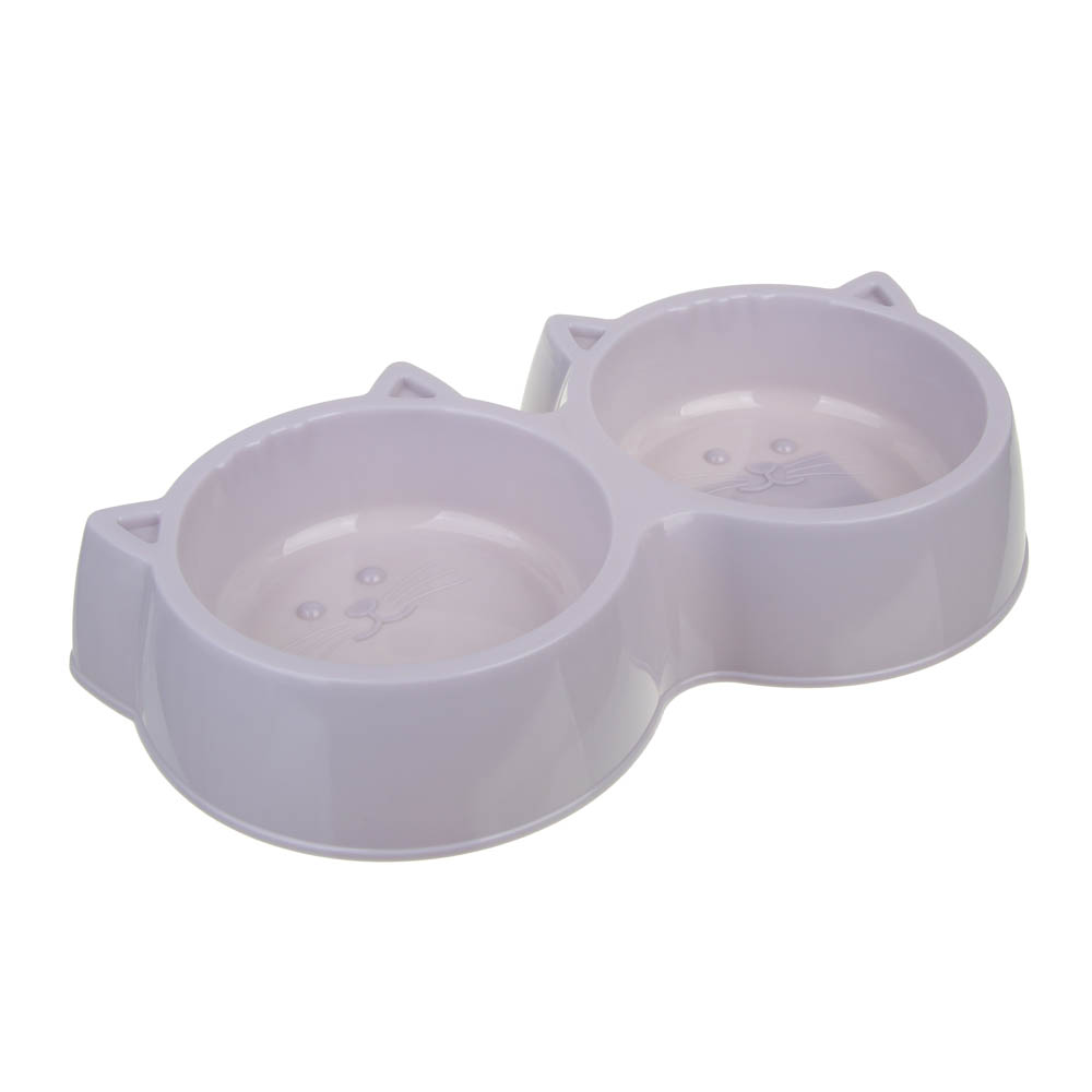 VETTA Миска для домашних животных двойная, пластмасса, 27х14,5х5 см, 400 мл, арт.№ 273-163