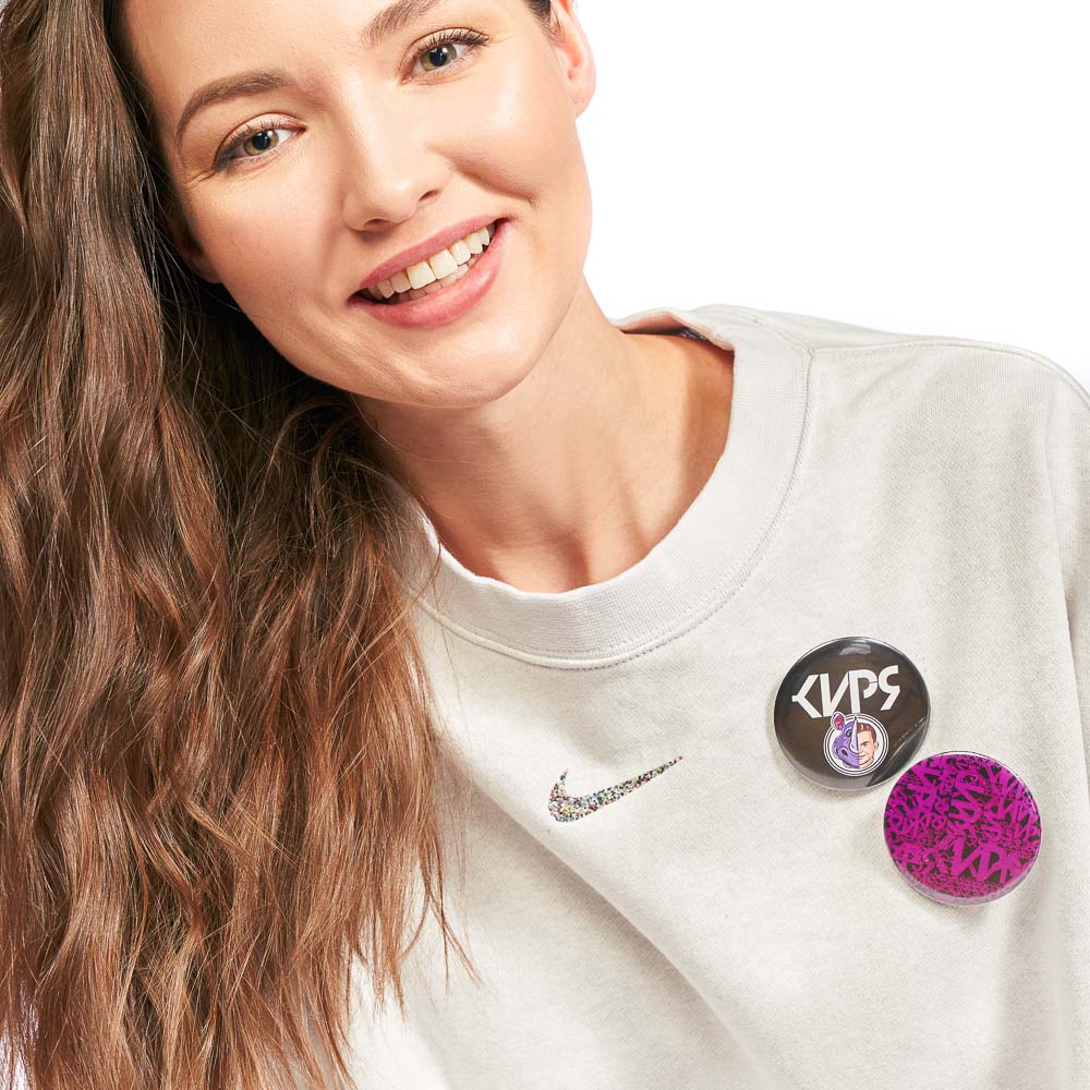 Значок круглый на булавке "КИРЯ", пластик, металл, 3,8 см, арт.№ 006-004