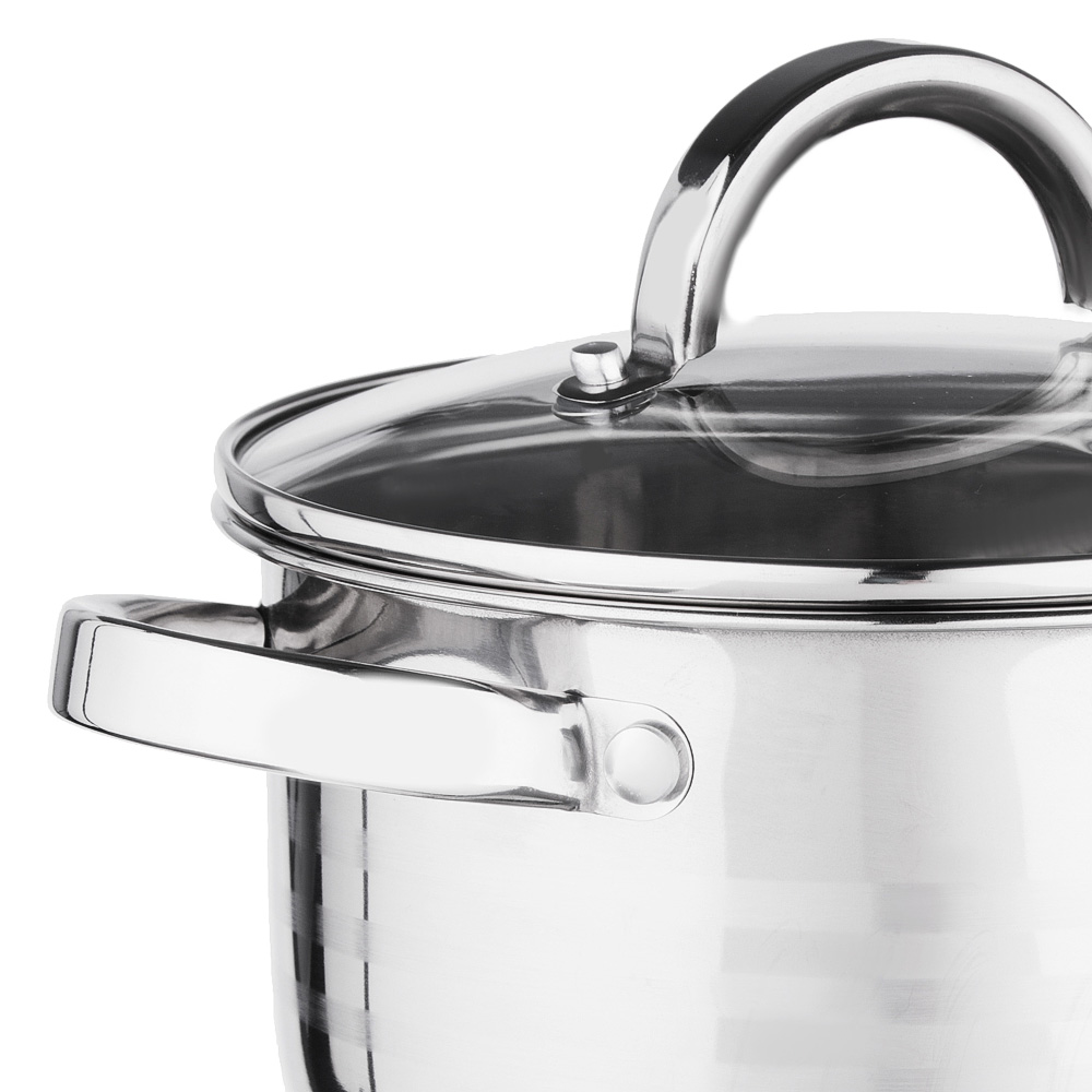 VETTA Фултон Набор кастрюль 6 пр. (1,5л+2,1л+4,0л) со стеклянной крышкой, арт.№ 822-142