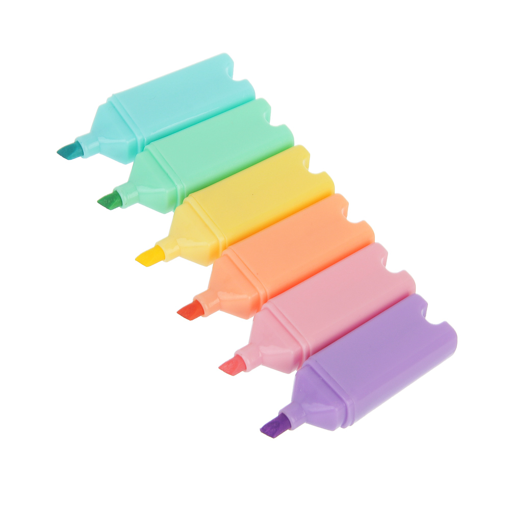 Набор маркеров-выделителей, 6 штук, 6 цветов, арт.№ 613-141