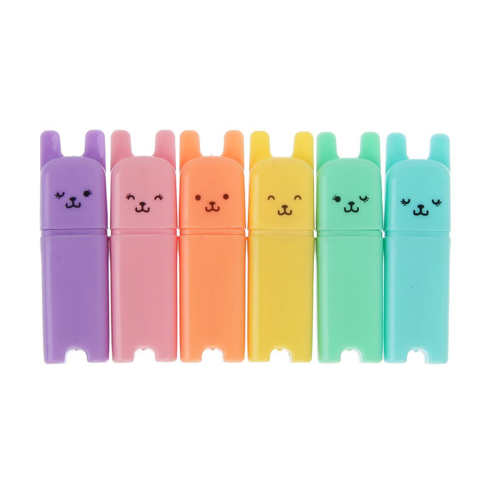 Набор маркеров-выделителей, 6 штук, 6 цветов, арт.№ 613-141