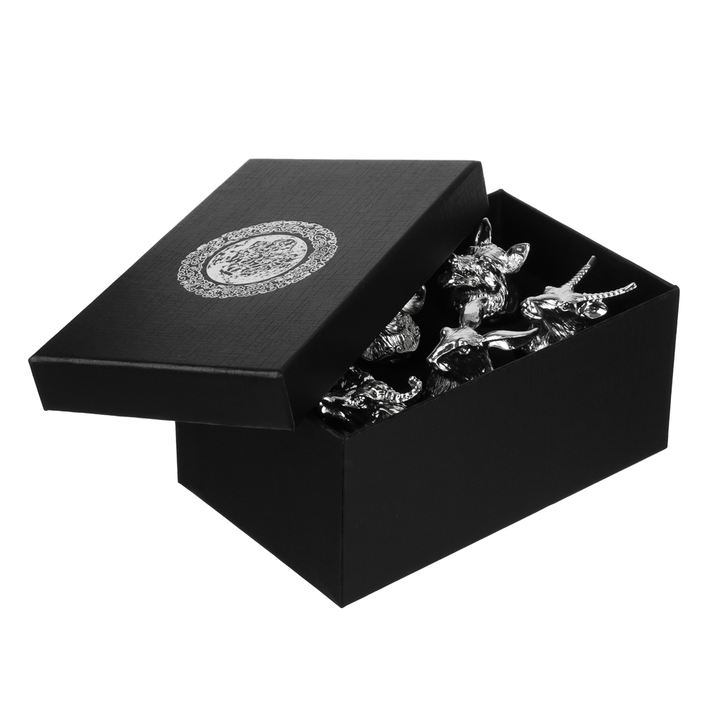 Набор стопок перевертышей тм MILLIMI, 30мл, серебро, стекло, 6шт, арт.№ 878-713