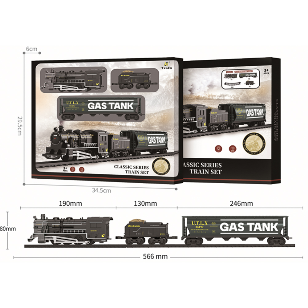 Железная дорога, свет, звук, 2хАА, ABS, PP, диаметр 75 см, тм ИГРОЛЕНД, арт.№ 276-199