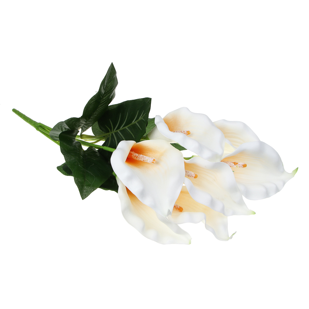 LADECOR Цветок искусственный каллы, 60 см, ткань, ЭВА, пластик, железная проволока, арт.№ 535-202