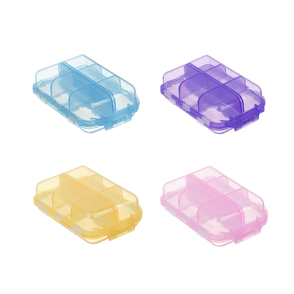 VETTA Бокс для таблеток 10 ячеек, 9х6х3 см, пластик, арт.№ 414-210