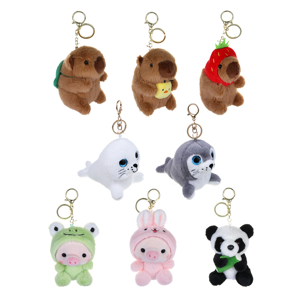 ИГРОЛЕНД Игрушка мягкая "Милые зверюшки" на подвесе, 12 см, полиэстер 4 диз., арт.№ 264-441