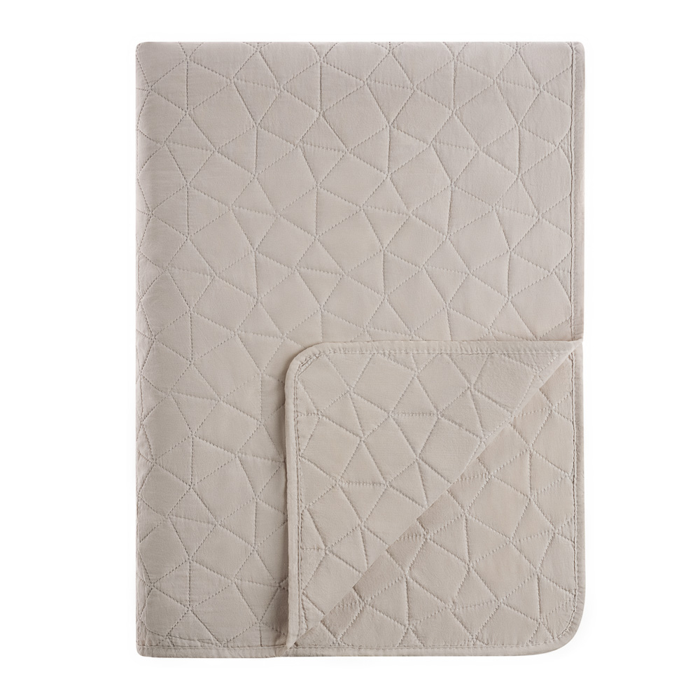 PROVANCE Хейзел Покрывало с эффектом вареного хлопка 220х240см, 100% полиэстер, бежевый, арт.№ 486-204