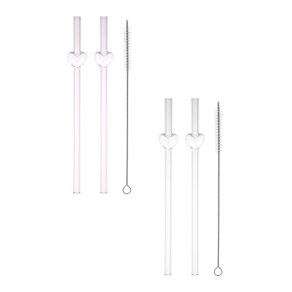 Набор трубочек тм Fntastic с щеточкой, 20 см, стекло, 2 шт, арт.№ 854-033