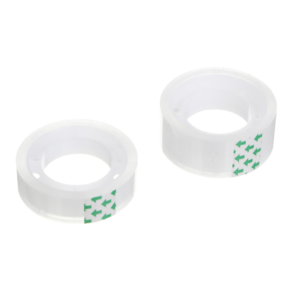 Набор липкой ленты 12мм*12м и 18мм*12м, 2 рулона, прозрачный, ПВХ 35мкм, пластиковая втулка, арт.№ 588-043