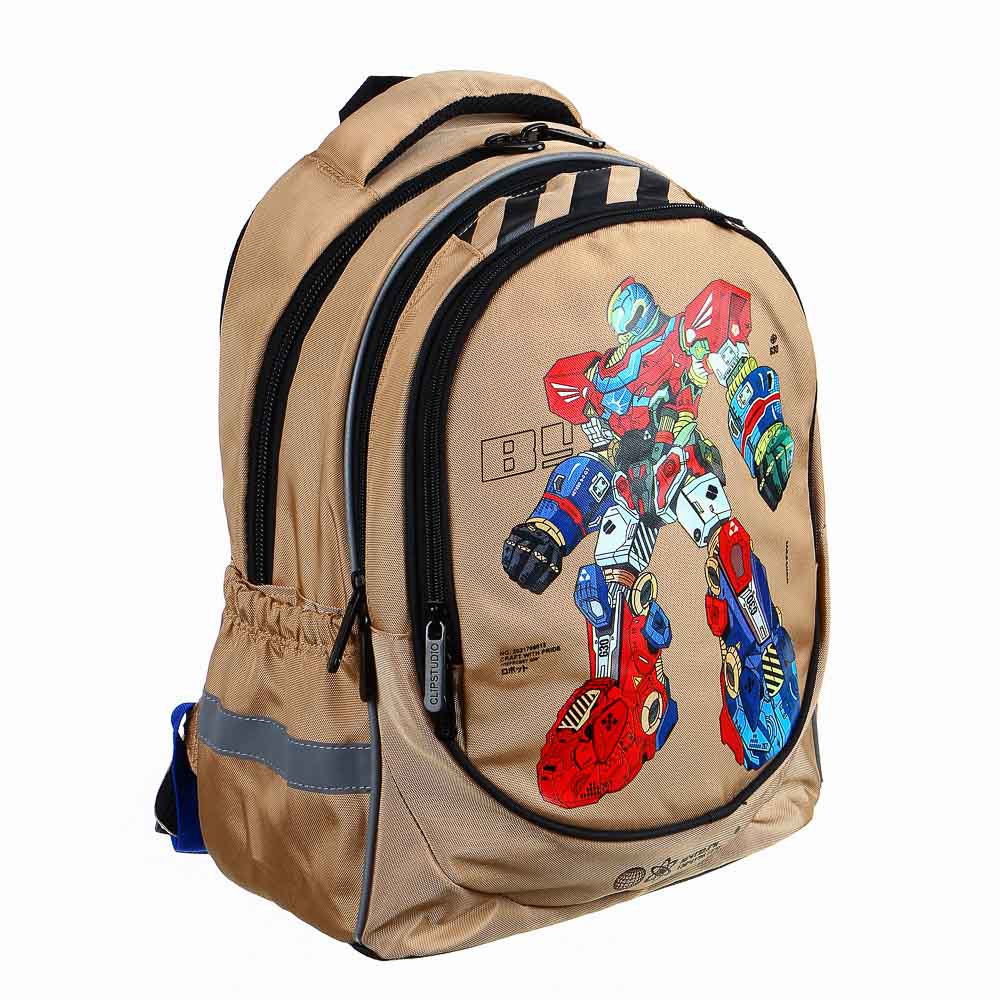 BY ПЕРЕСВЕТ Рюкзак шк.полужесткий 37х28х14см, 3отд., 2карм., эргон.спинка, нагруд.стяжка, ПЭ, арт.№ 254-471