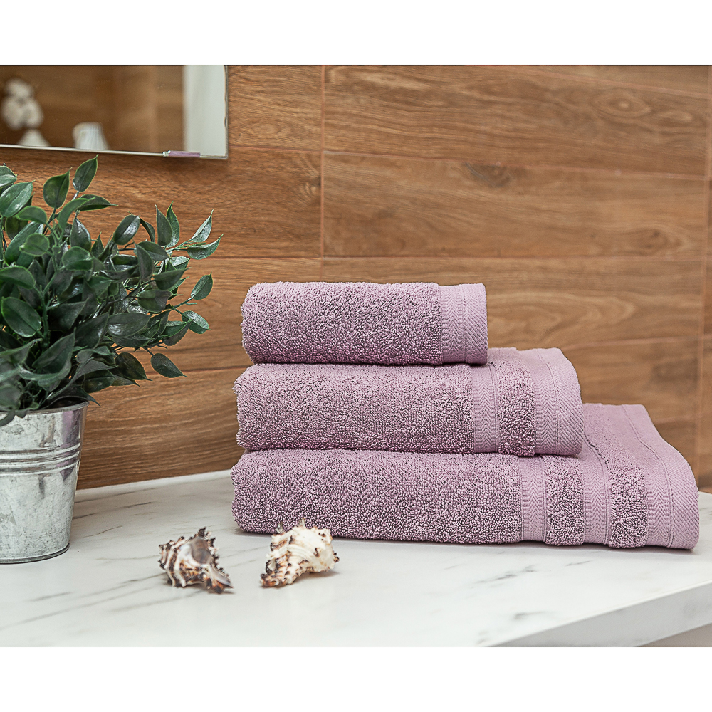 PROVANCE Виана Полотенце махровое, 100% хлопок, 30х70см, 450гр/м, фиолет, пыльная роза, арт.№ 492-100