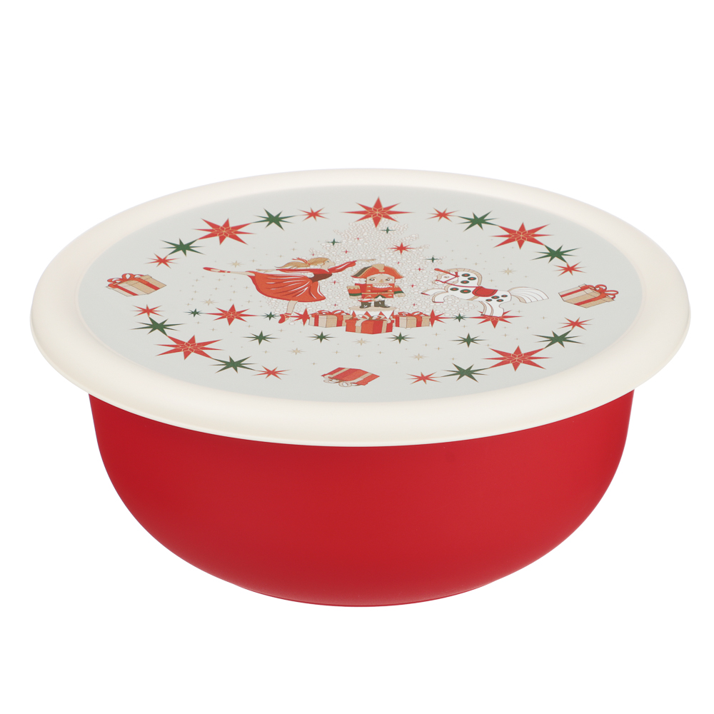 Щелкунчик Миска с крышкой 2,1л, пластик, арт.№ 861-519