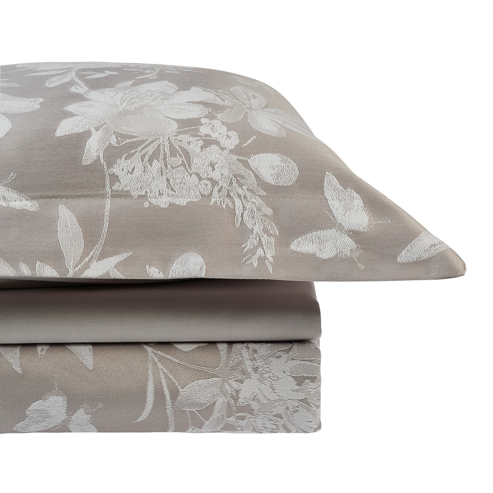 BY COLLECTION Комплект постельного белья, жаккард, евро, 90% хлопок 10% полиэстер, бежевый, арт.№ 421-003