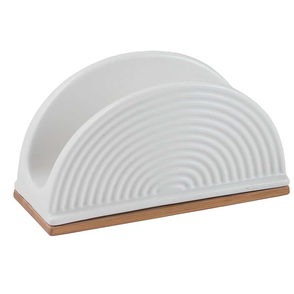 Салфетница тм MILLIMI, 14х5,8х7,3см, фарфор, бамбук, арт.№ 816-275