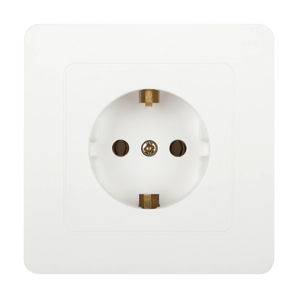 Розетка скрытой установки Intro Style с заз. 2P+E Schuko, 16А-250В, IP20, СУ, 7-202-01, белый, арт.№ 904-146