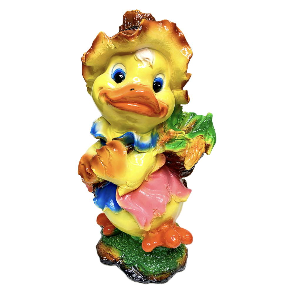 Фигура садовая "Утка с корзинкой" 48х28см, гипс, арт.№ 162-311