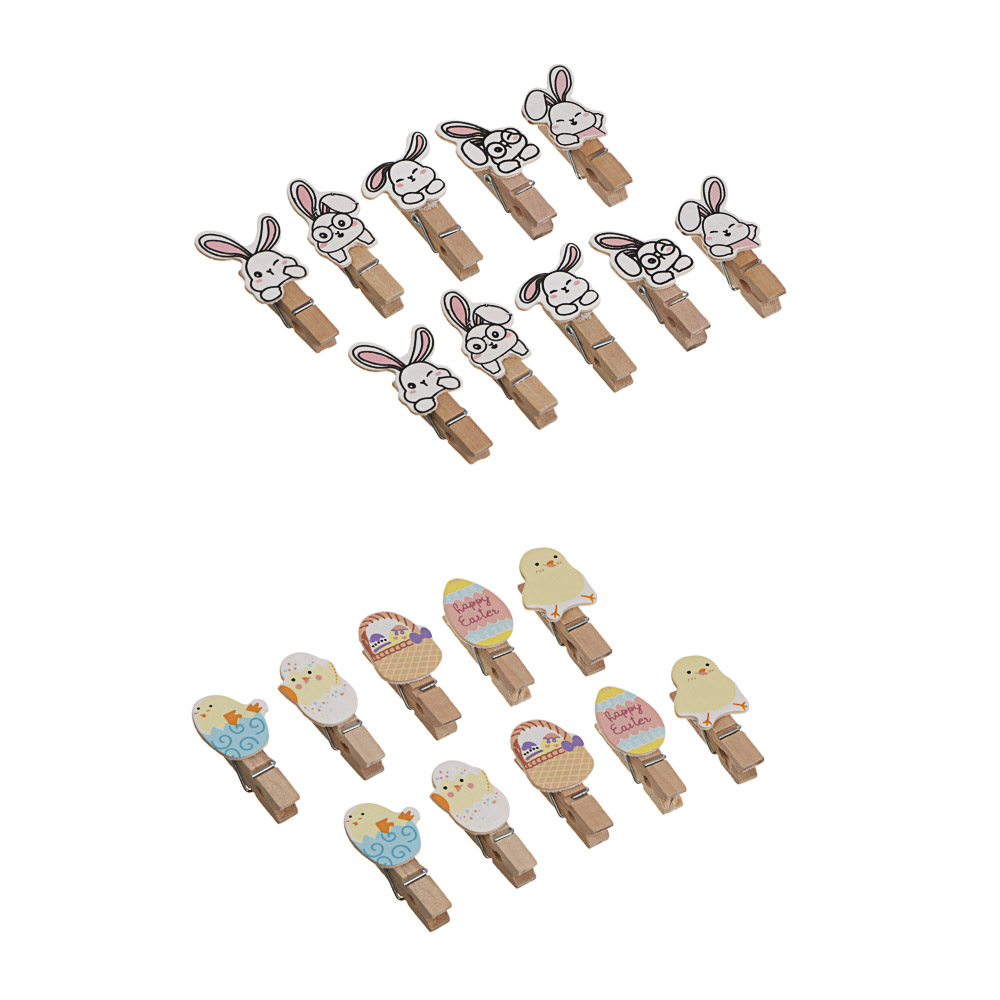 Набор прищепок тм LADECOR 15x1,8x20 см, 6 шт, 2 вида, арт.№ 535-221