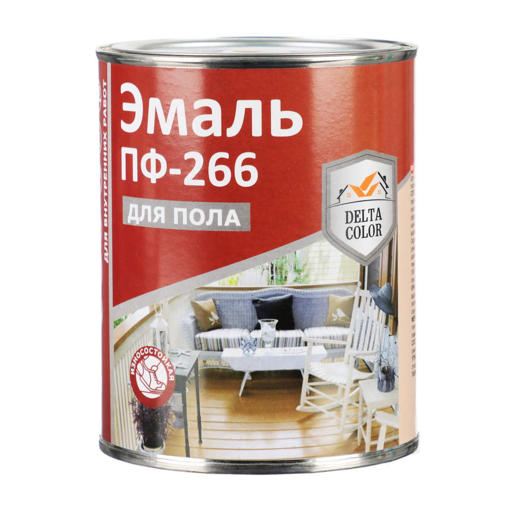 DELTA COLOR Эмаль д/пола ПФ-266 Красно-коричневая, арт.№ 630-028
