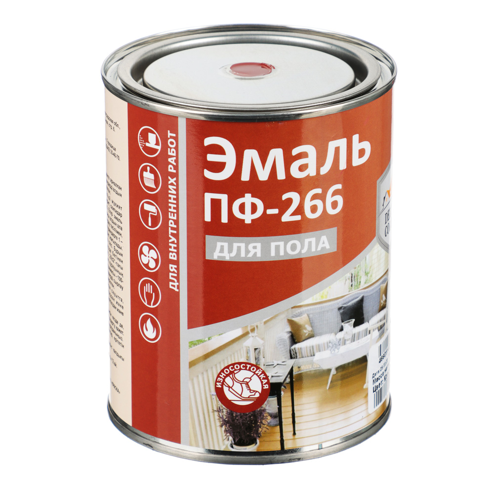 DELTA COLOR Эмаль д/пола ПФ-266 Красно-коричневая, арт.№ 630-028