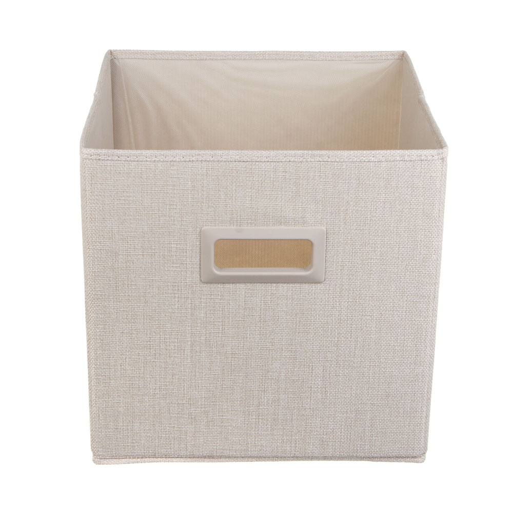Кофр для хранения тм VETTA Айвори, 30x30x30см, полиэстер, цвет бежевый, арт.№ 457-895