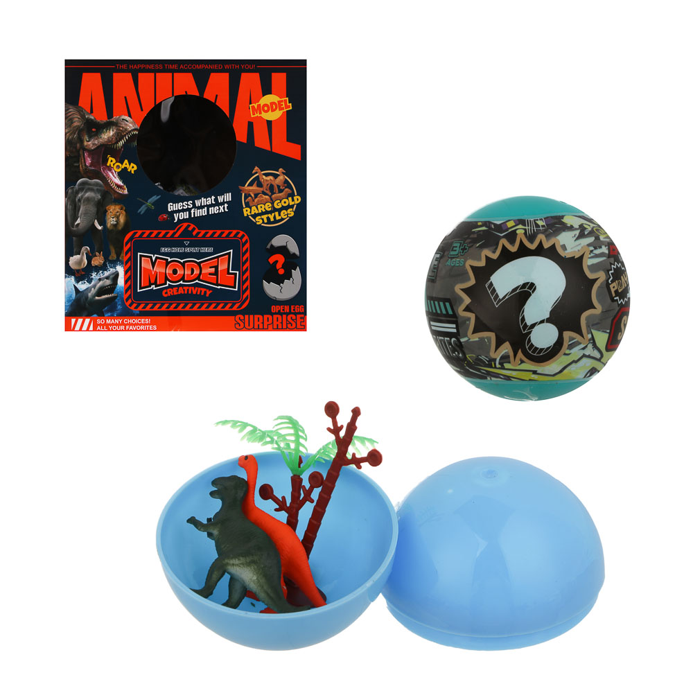 Игрушки в шаре "Мир дикой природы", 6х6см, PP, PVC, 36 дизайнов, арт.№ 274-282