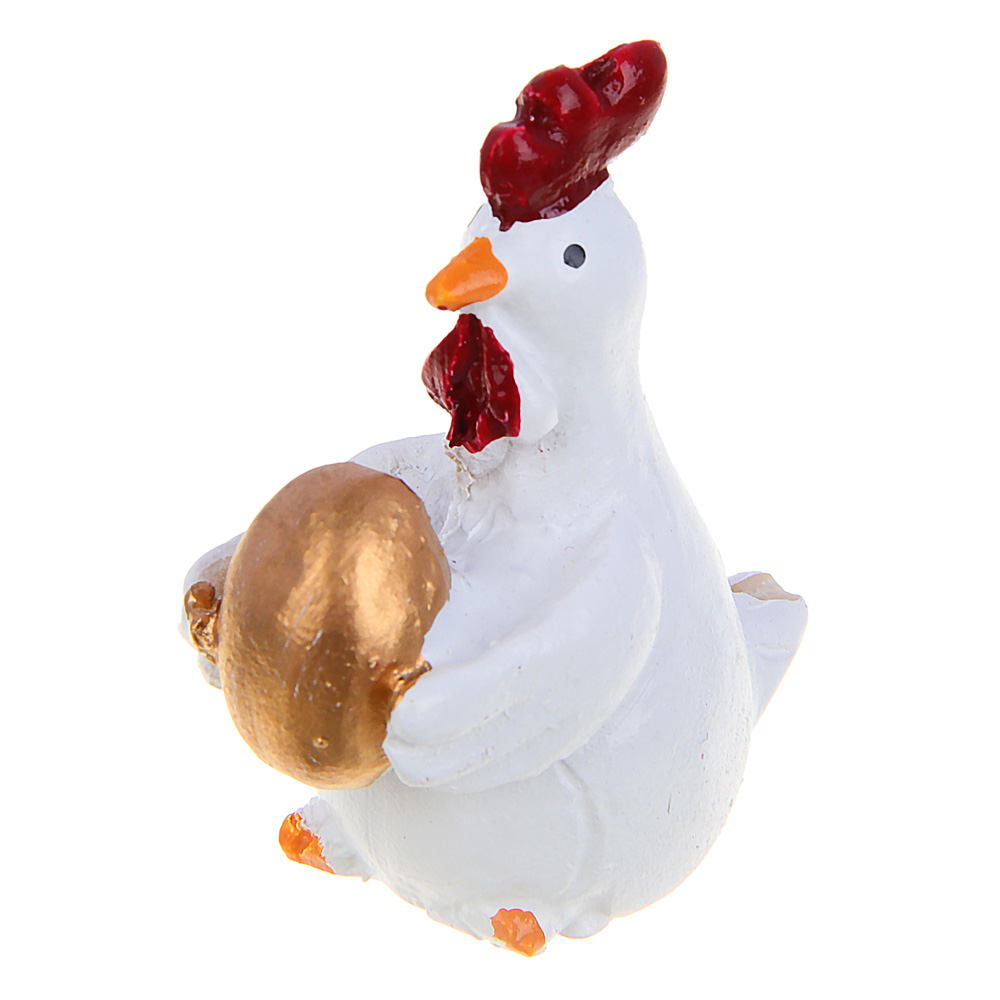LADECOR Фигурка в виде курочки с яйцом, полистоун, 4 см., 2 дизайна, арт.№ 535-135