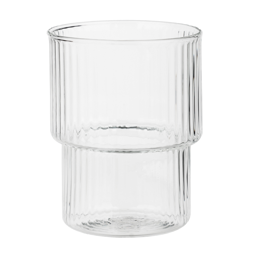 MILLIMI Стакан Астра 300 мл, стекло, рифленый, арт.№ 878-616
